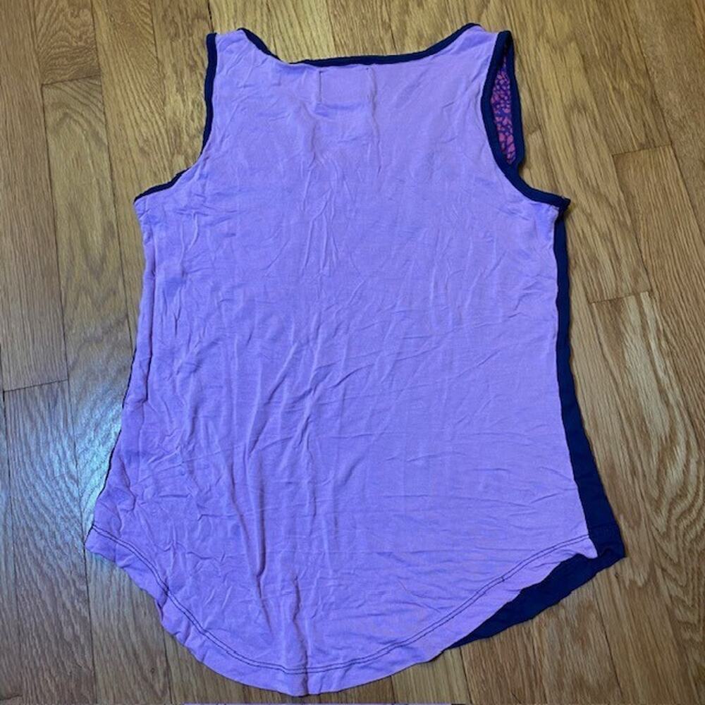 Plains and Prints Womens Size 6 Blue Purple Tank Top Shirt Cotton Polyester - Picture 4 of 8